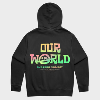 ub Zero Project - Our World  Hooded Faded Black