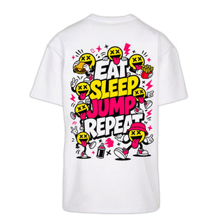 Pat B - Eat Sleep Jump Repeat White T-Shirt